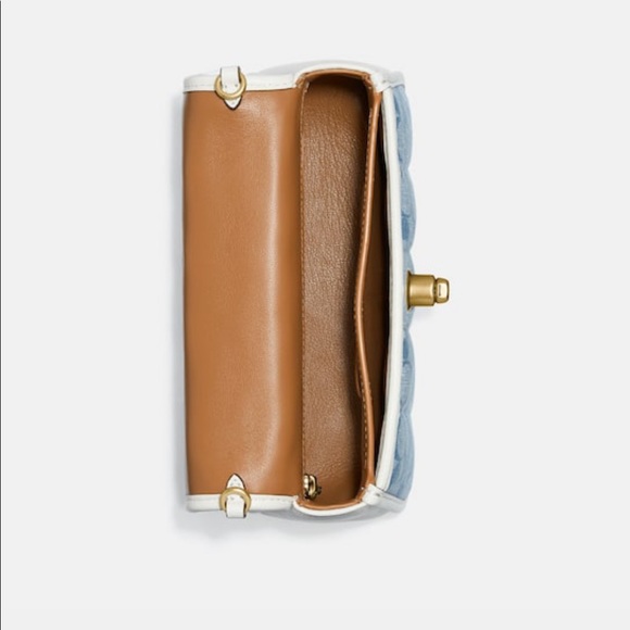 Coach Turnlock Clutch 20 in Signature Chambray with Quilting - Picture 3 of 4